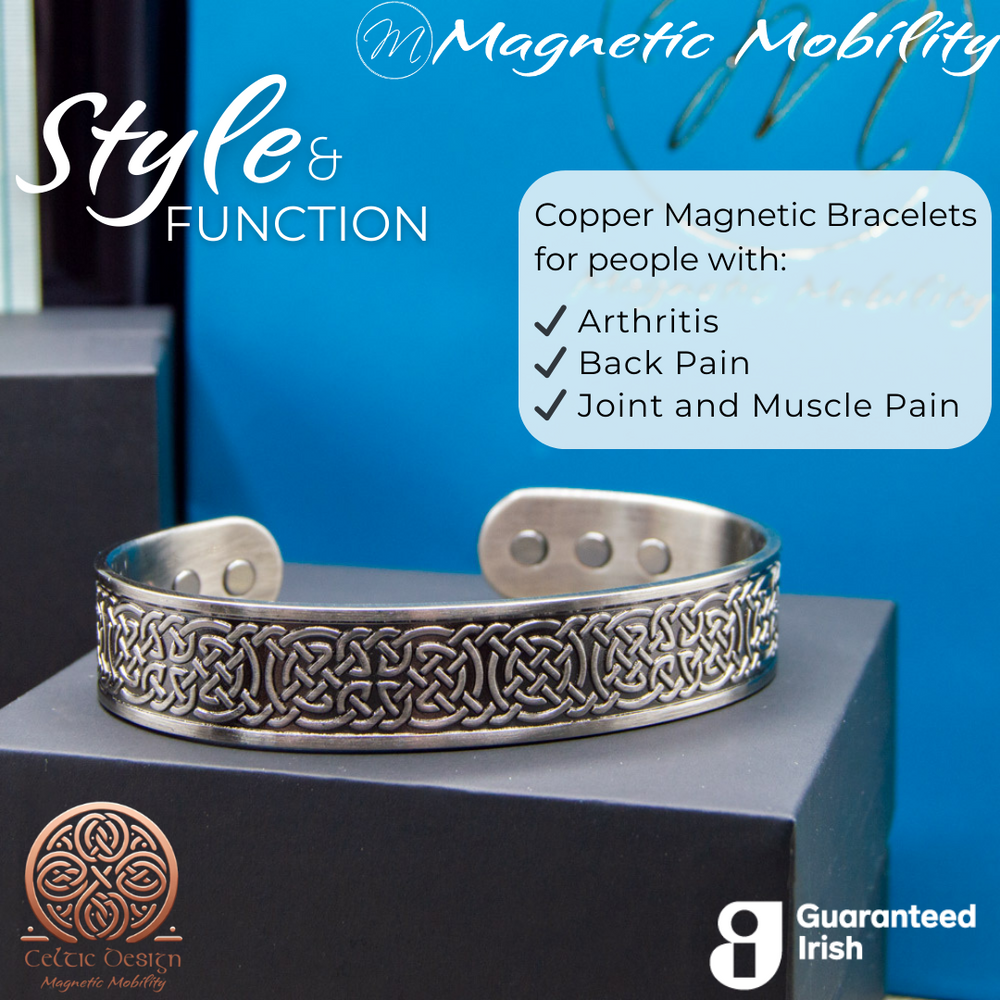 Privet Copper Bracelet Celtic Design Adjustable Magnetic Mobility