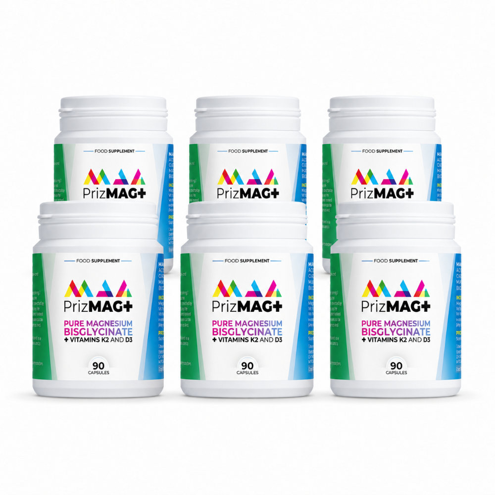 PrizMAG Plus Magnesium Bisglycinate Vit D & Vit K - 6 Month Supply