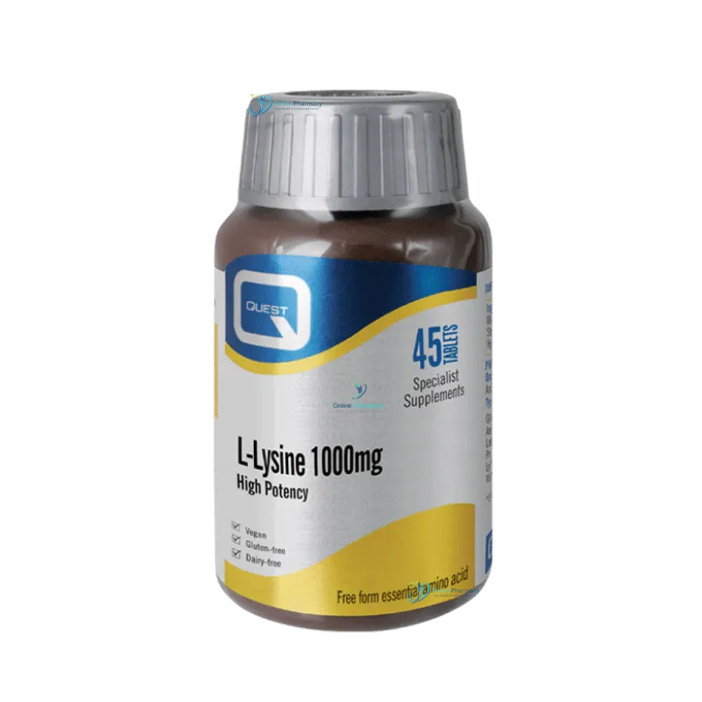 Quest L-Lysine 1000mg Tablets -45 / 90 Pack