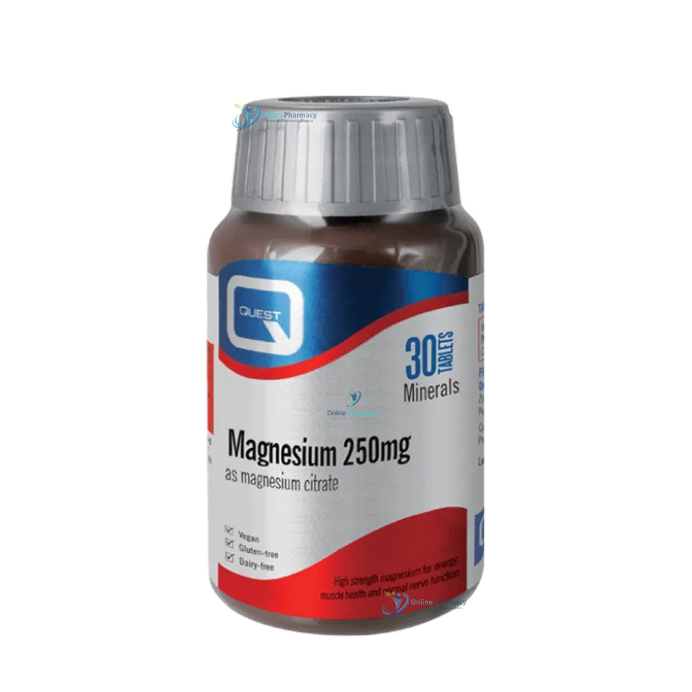 Quest Magnesium Citrate Tablets 250mg - 30 Pack