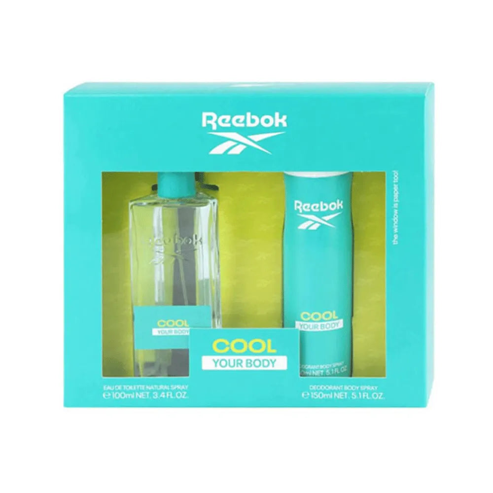 Reebok Cool Your Body Ladies 100ml 2pc Gift Set100ml Edt Spr, 150ml Deodorant Spr