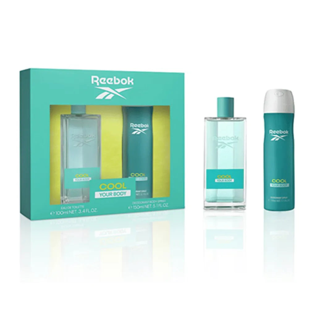 Reebok Cool Your Body Ladies 100ml 2pc Gift Set100ml Edt Spr, 150ml Deodorant Spr