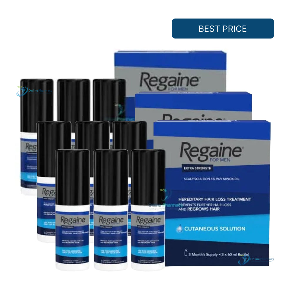 Regaine (minoxidil) 5% Solution For Men and Women (9 Month Supply) - 9 x 60ml Pack