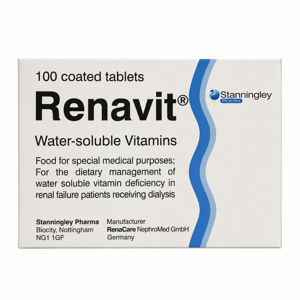 Renavit Water Soluble Vitamin Tablets for Dialysis - 100 Pack