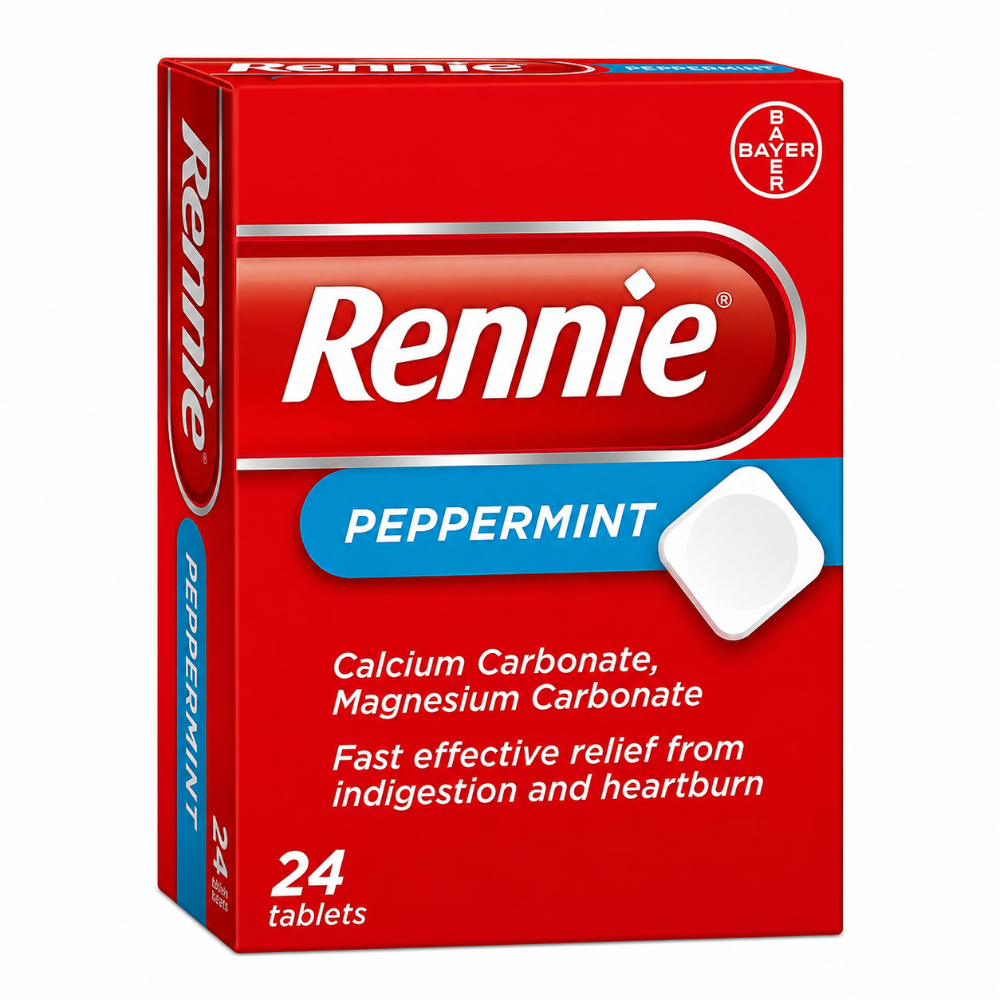Rennie Peppermint Indigestion Tablets - 24 Pack