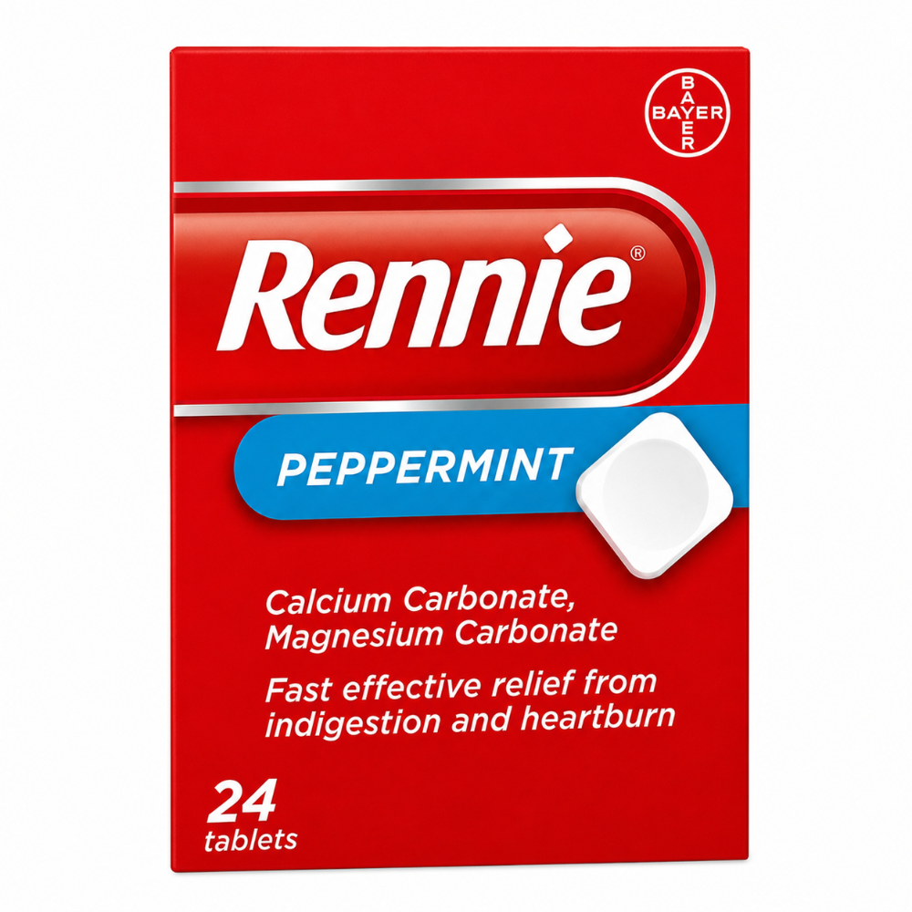 Rennie Peppermint Indigestion Tablets - 24 Pack