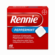 Rennie Peppermint Indigestion Tablets - 48 Pack