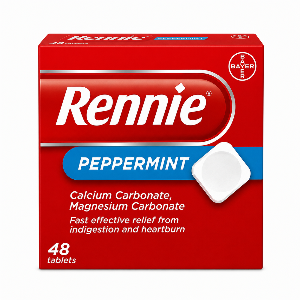 Rennie Peppermint Indigestion Tablets - 48 Pack