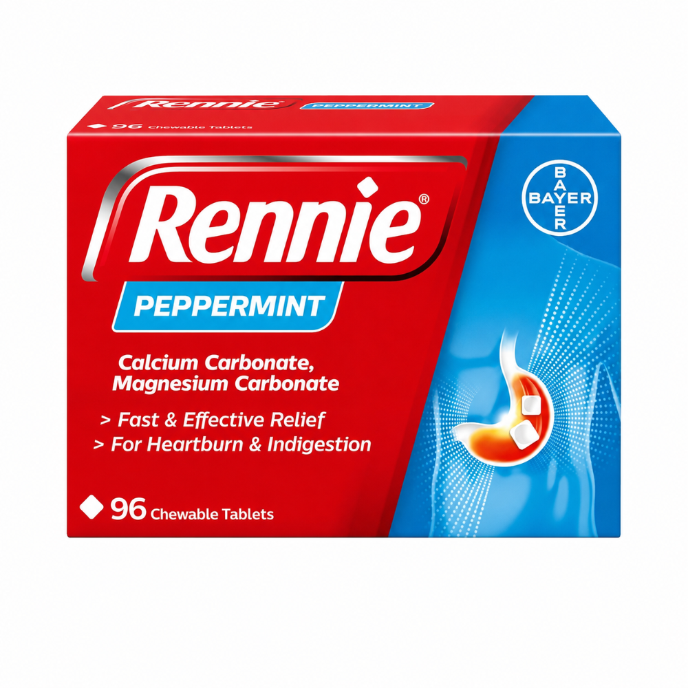 Rennie Peppermint Indigestion Tablets 96 Pack