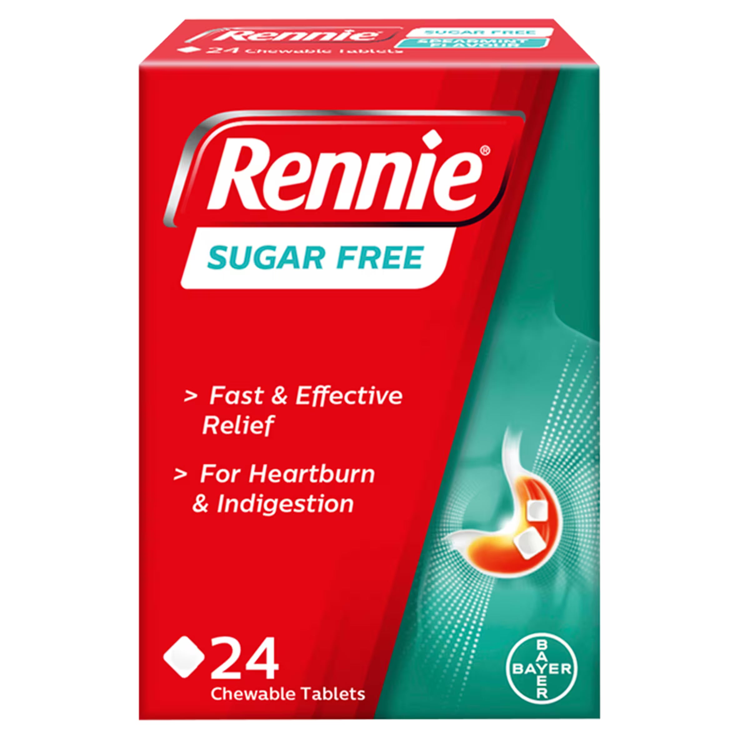 Rennie Sugarfree Tablet - 24 Pack