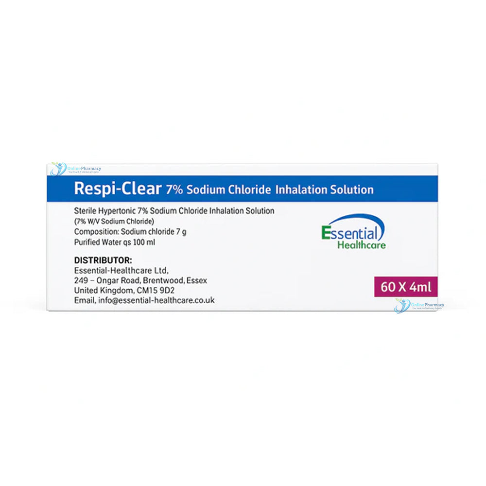 Respi-Clear Saline Isotonic 7% Inhalation Solution Nebules - 60 Pack
