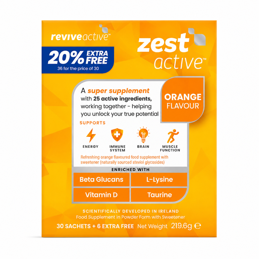 Revive Active Zest Active Food Supplement - 30 Sachets + 20% Extra Free