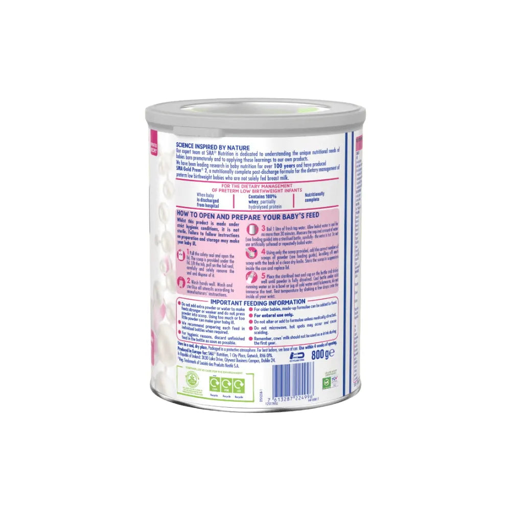 SMA Gold Prem 2 Nutrition Supplement For Premature Babies - 800g