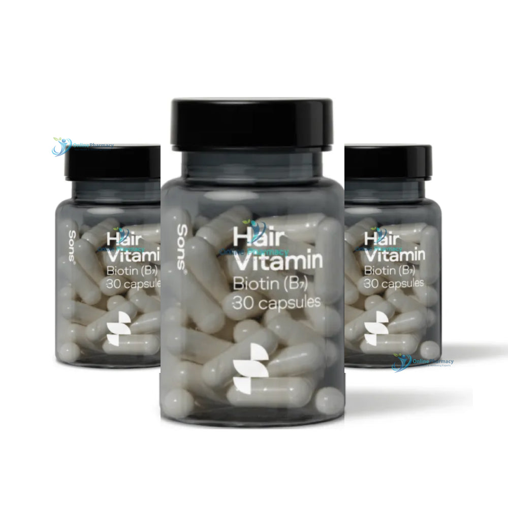 SONS Biotin Hair Vitamin - 3 Month Bundle (3 x 30 Capsules)