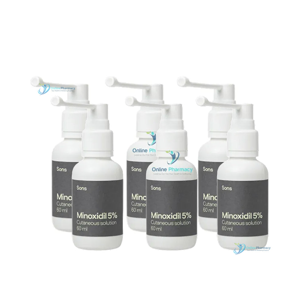 SONS Minoxidil Scalp Treatment Solution - 6 Month Bundle (6 x 60ml)
