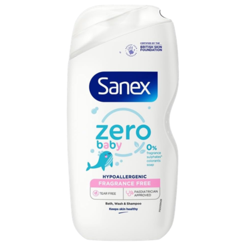 Sanex Baby Bath & Shampoo Zero% Hypoallergenic - 450ml