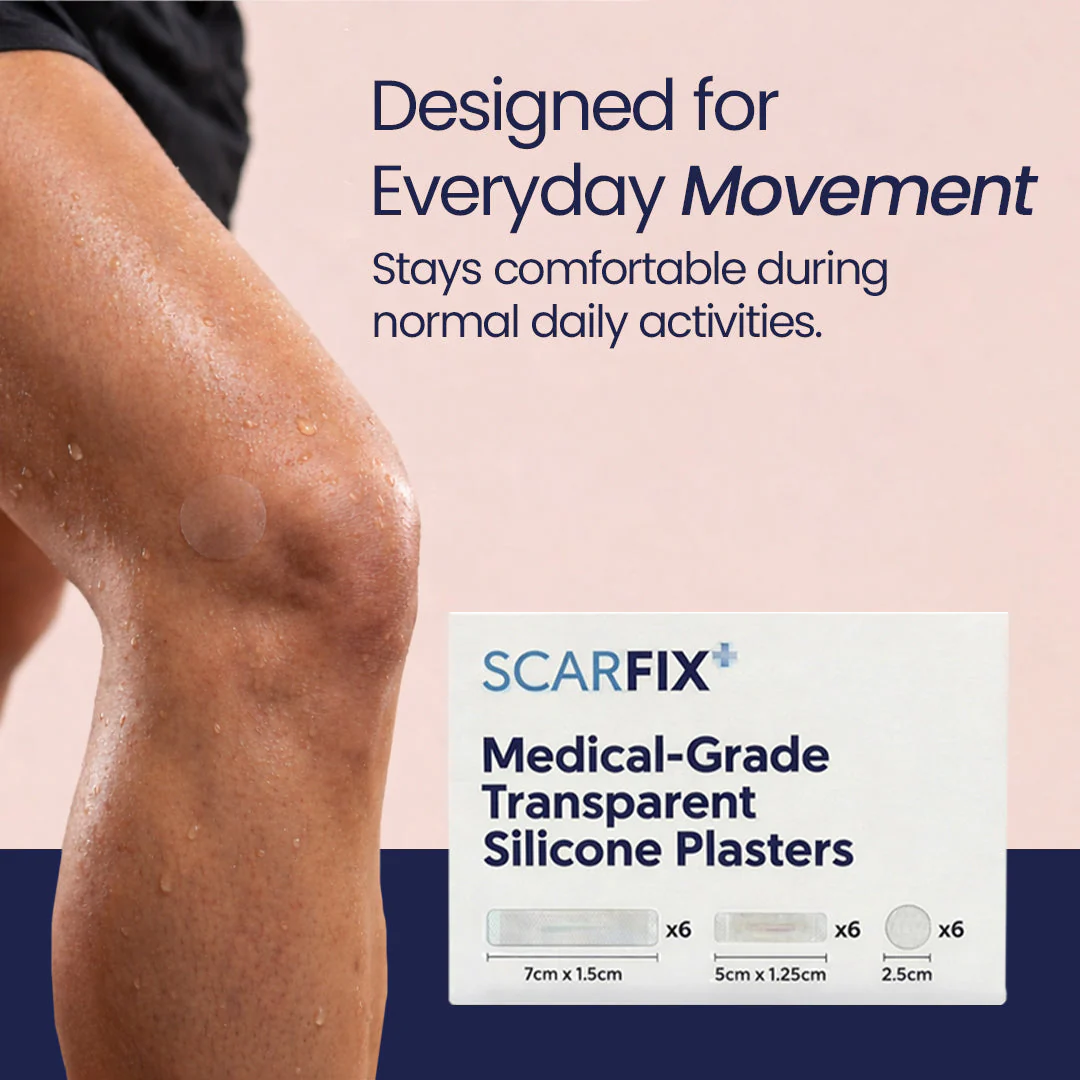 ScarFix+ Medical Transparent Silicone Plasters - 18 Pack