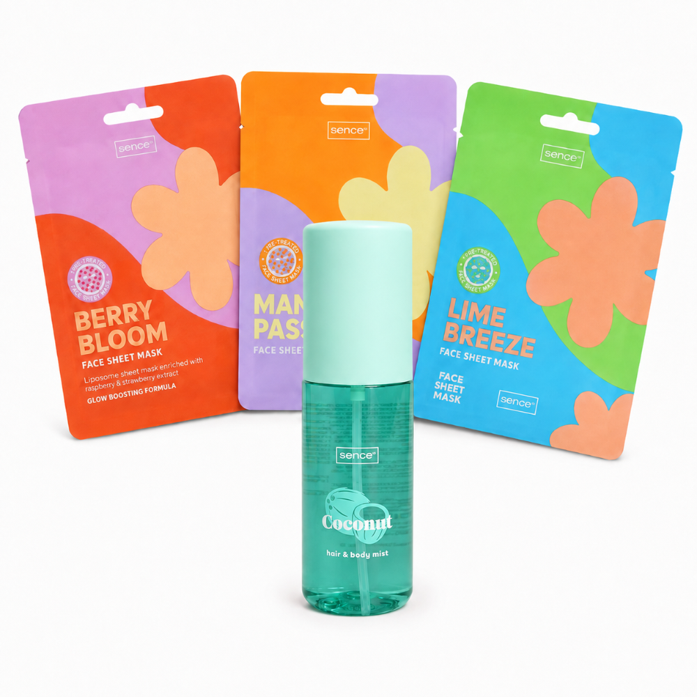 Sence Coconut Fruity Glow Hair, Body & Face Bundle