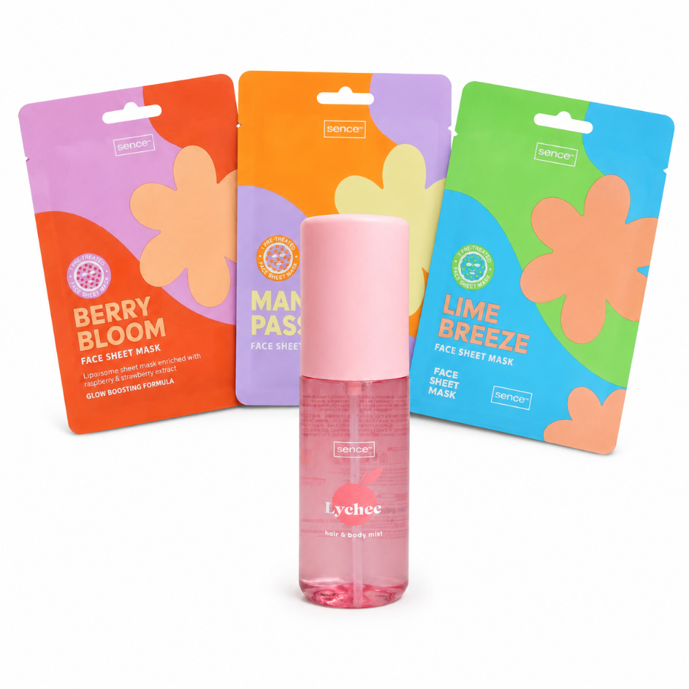 Sence Lychee Fruity Glow Hair, Body & Face Bundle