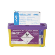 Sharps Bin (Home use) & Romed Prep Pads Bundle
