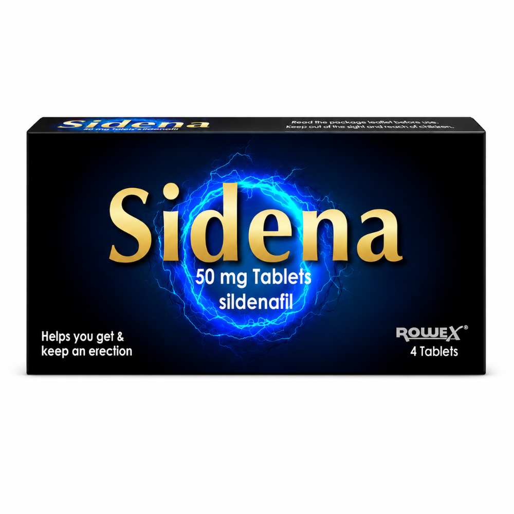 Sidena (Sildenafil) 50mg Tablets - 4 Pack