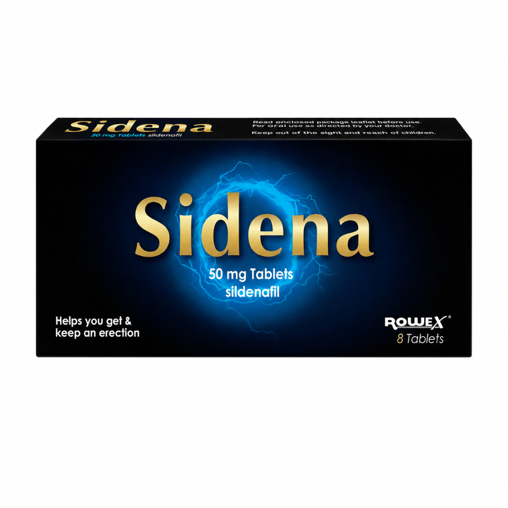 Sidena (Sildenafil) 50mg Tablets 8 Pack