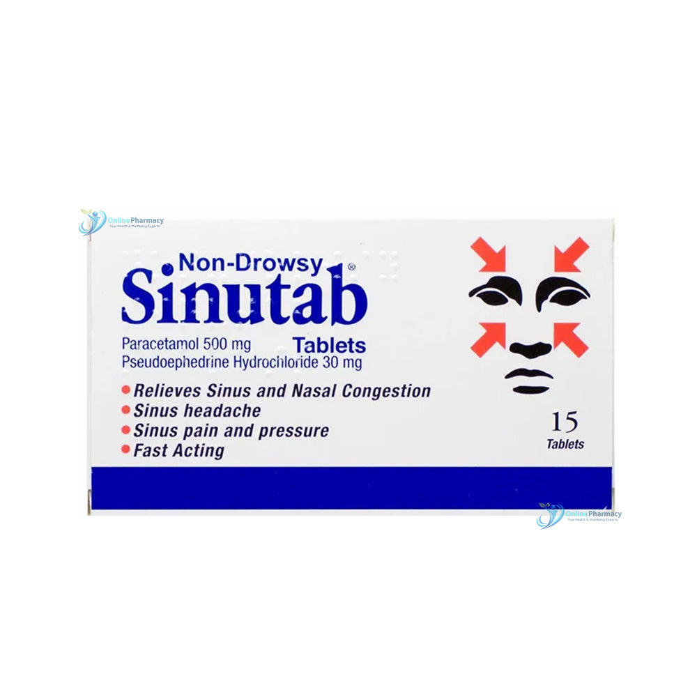 Sinutab Non Drowsy Tablets - 15 Pack