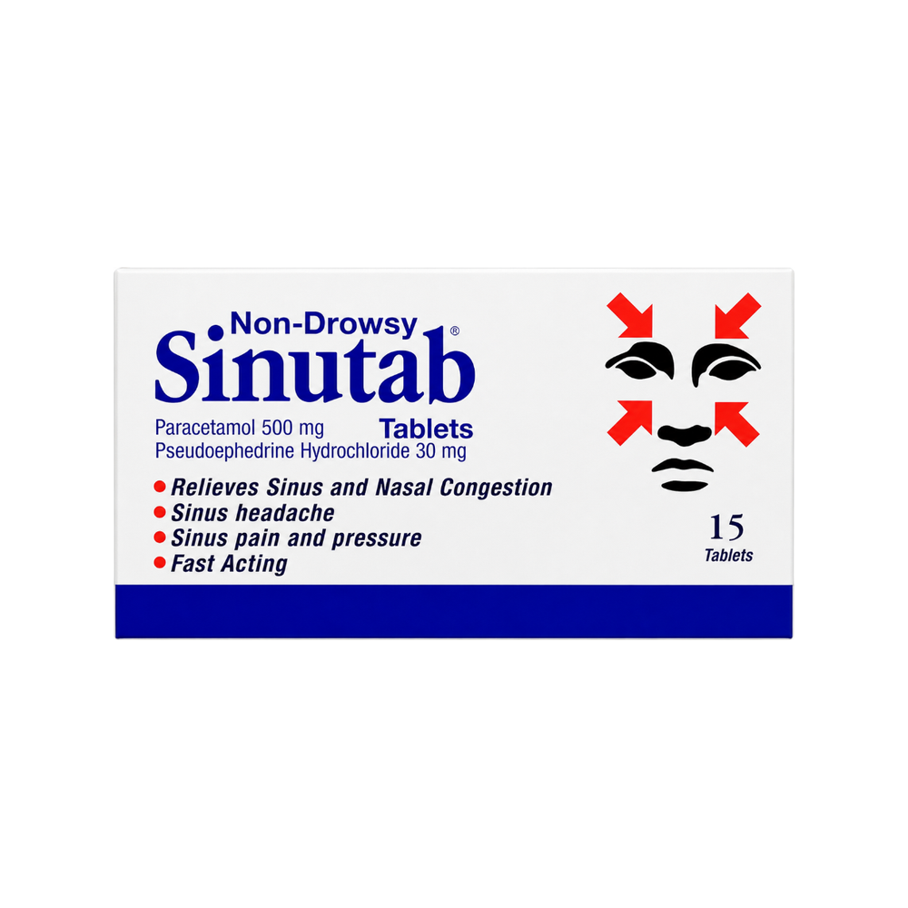 Sinutab Non Drowsy Tablets - 15 Pack