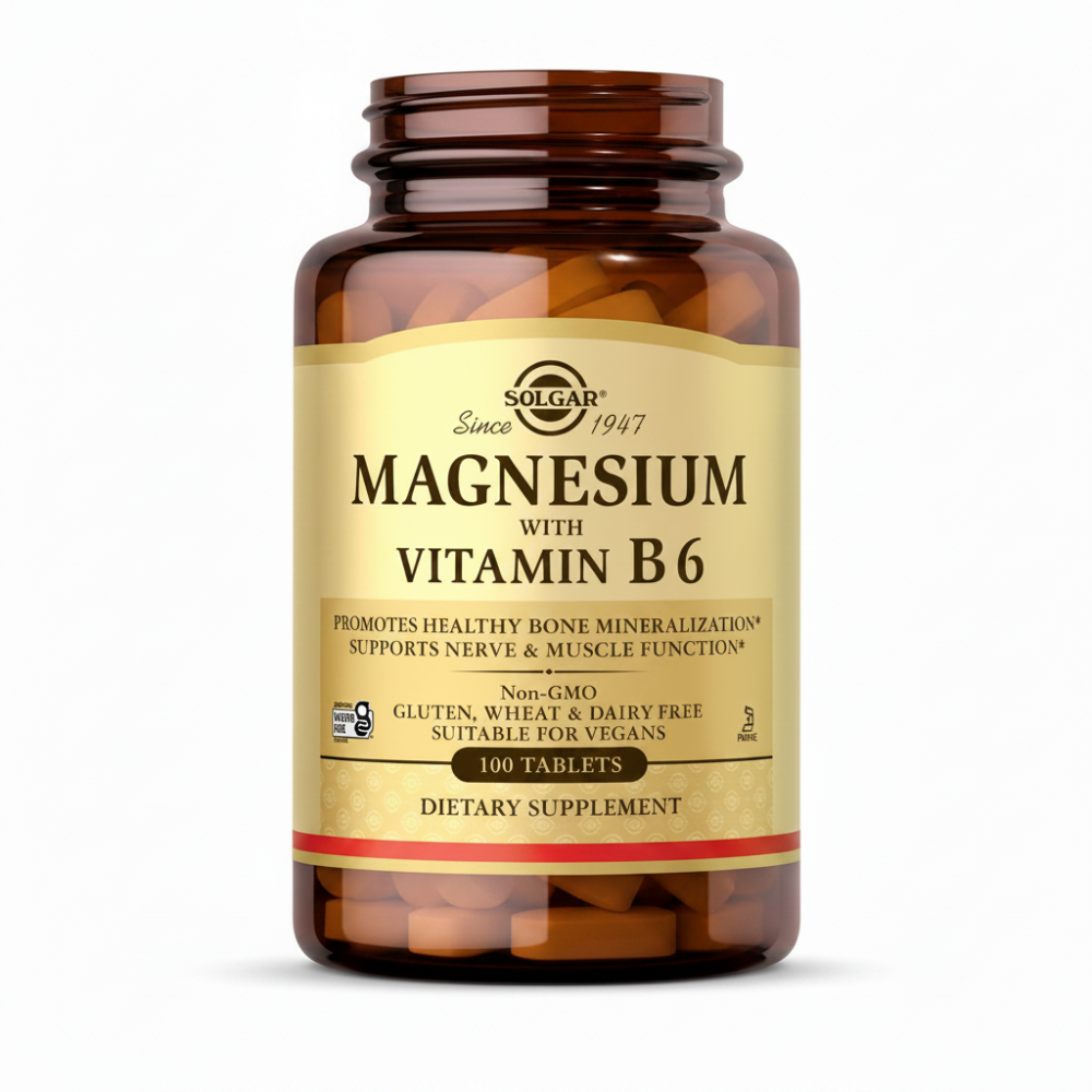 Solgar Magnesium With Vitamin B6 - 100 Tablets