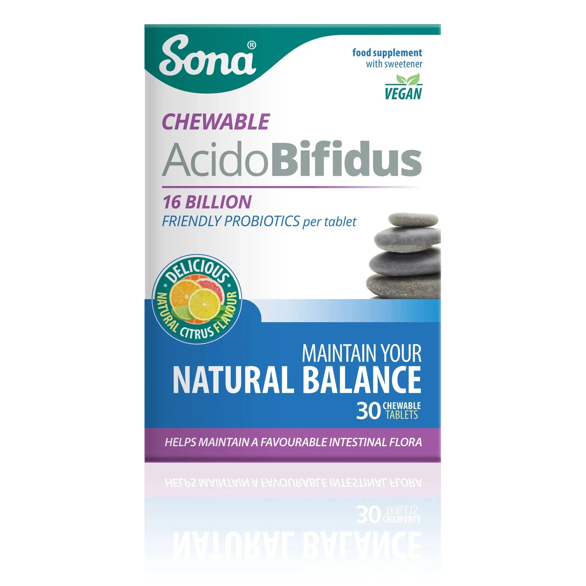 Sona Acidobifidus Chewable 16 billion Tablets - 30 Pack