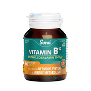 Sona Vitamin B12 Methylcobalamin 500ug Tablets - 60 Pack