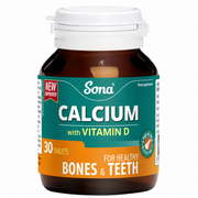 Sona Calcium with Vitamin D Tablets - 30 Pack