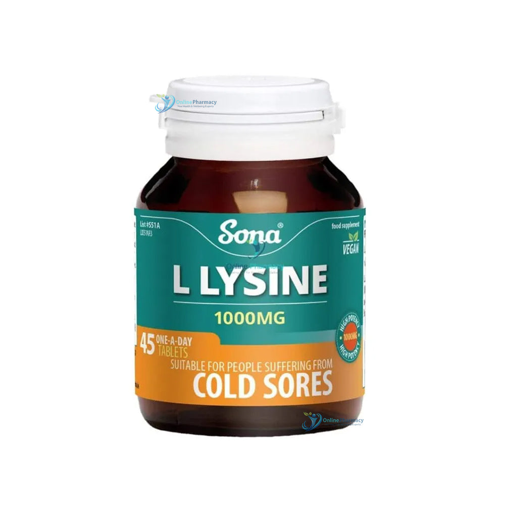 Sona L-Lysine 1000mg Tablets - 45/90 Pack