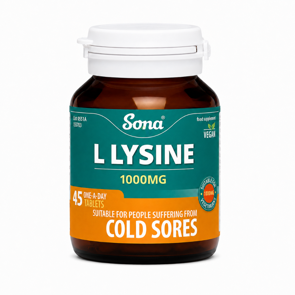 Sona L-Lysine 1000mg Tablets - 45 Pack