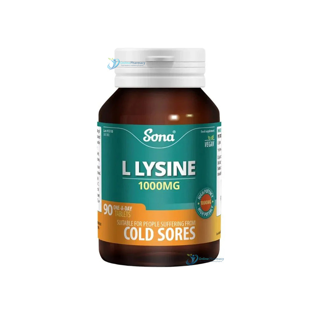 Sona L-Lysine 1000mg Tablets - 45/90 Pack