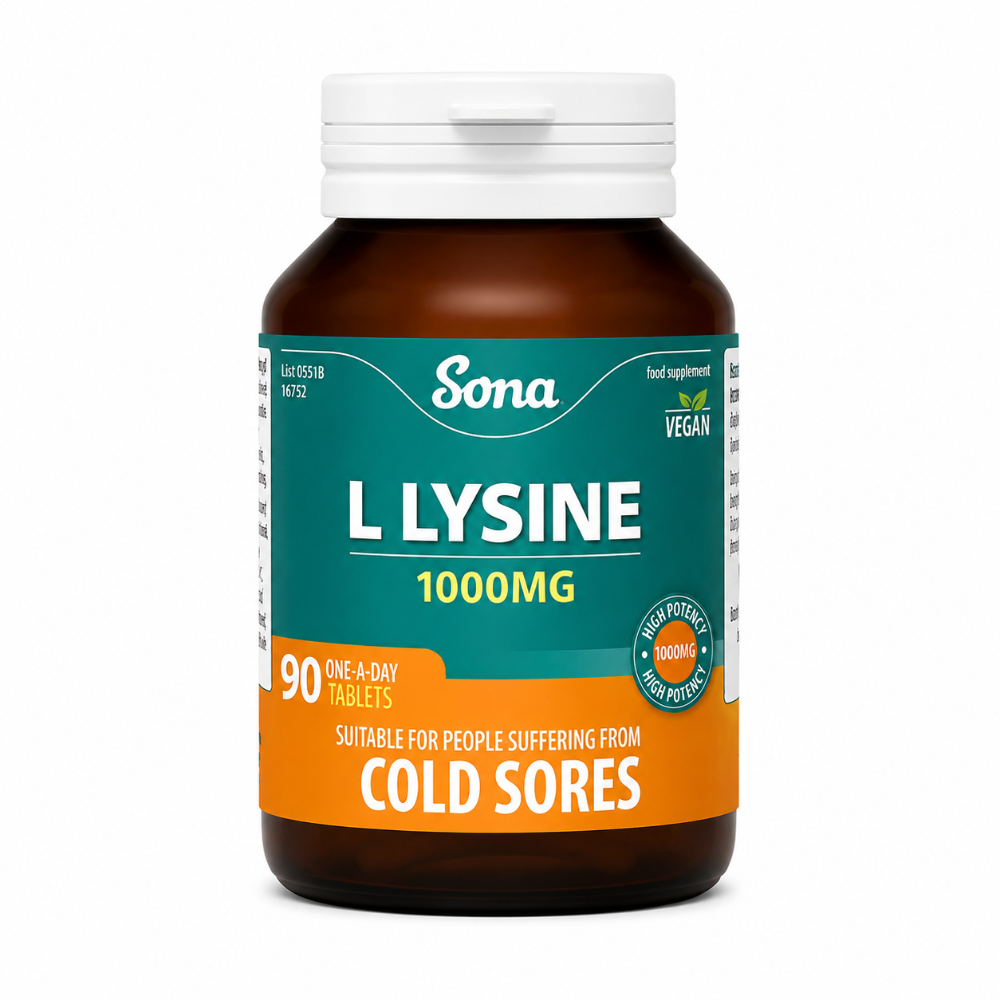 Sona L-Lysine 1000mg Tablets - 90 Pack