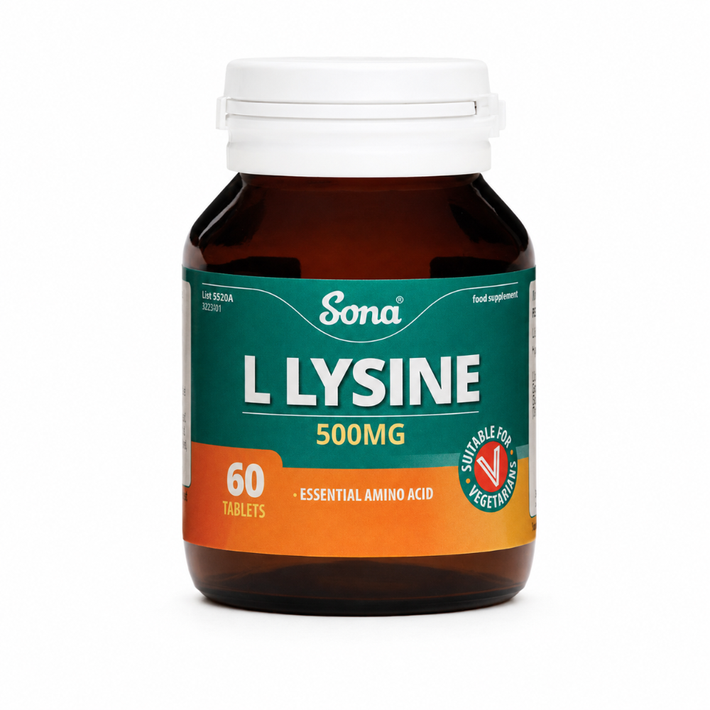 Sona L-Lysine 500mg Tablets - 60 Pack