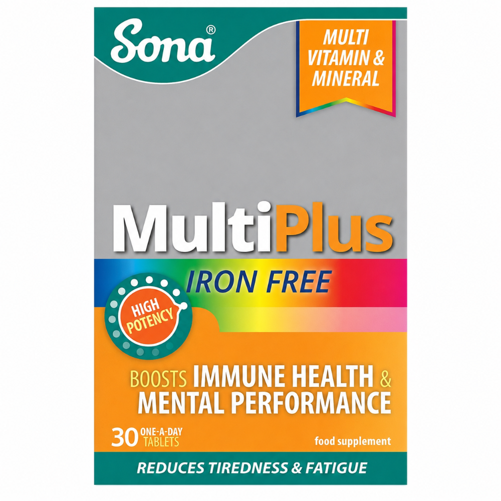 Sona Multiplus Iron Free Multivitamins - 30 Tablets