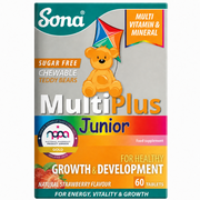 Sona Multiplus Junior Chewable Tablets - 60 Pack