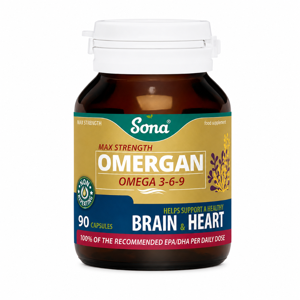Sona Omergan Omega 3-6-9 Fish Oil Capsules - 90 Pack