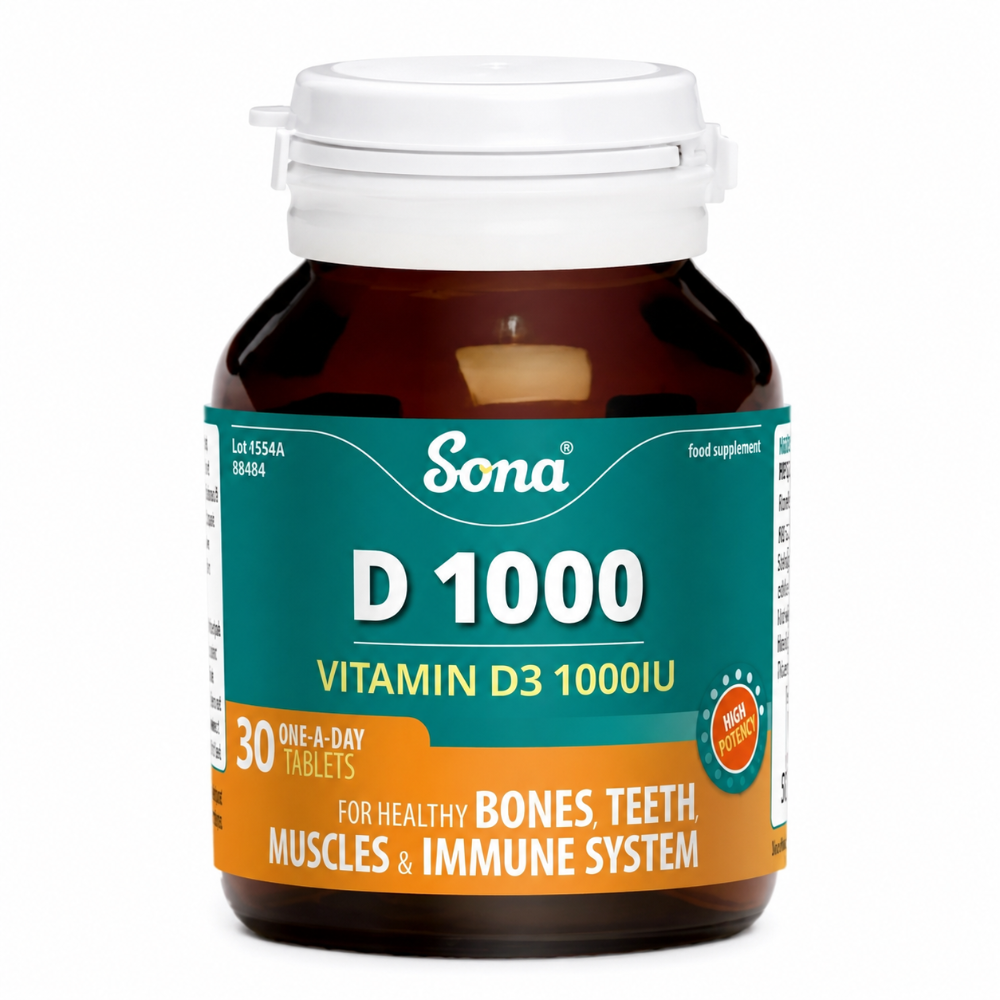 Sona Vitamin D3 1000IU Tablets - 30 Pack