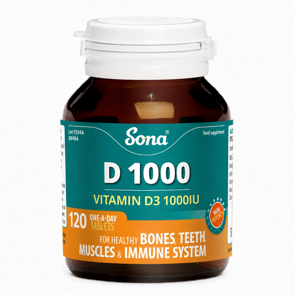 Sona Vitamin D3 1000IU Tablets - 120 Pack