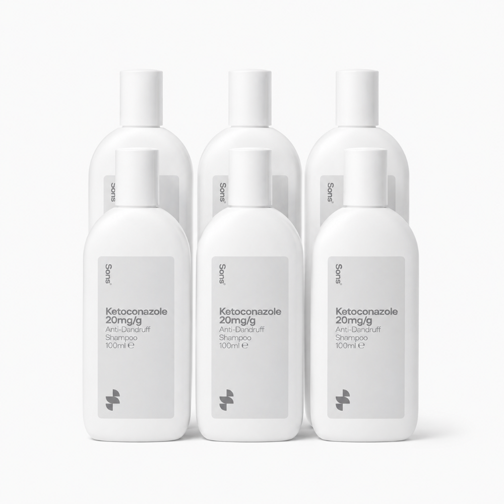 Sons Ketoconazole 20mg/g Shampoo For Dandruff ( 6 Month Bundle ) - 6 x 100ml