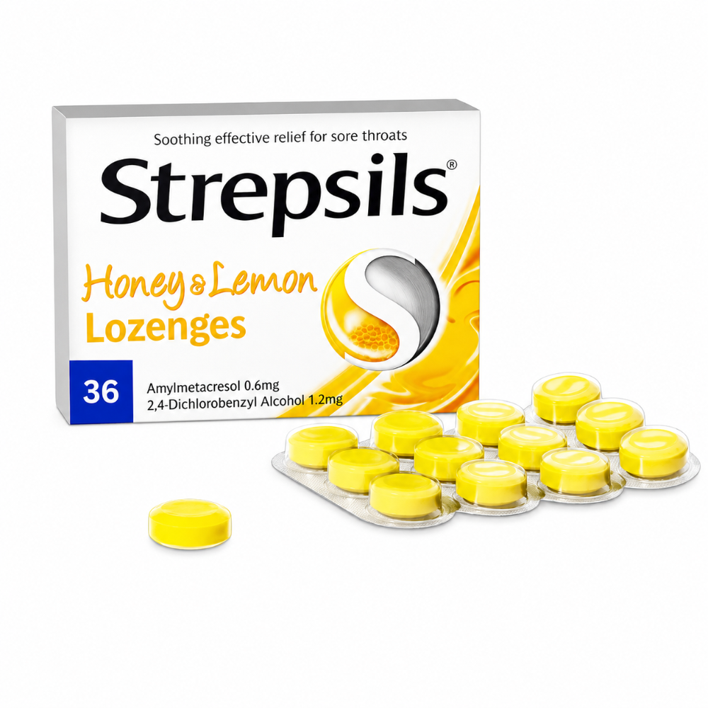 Strepsils Honey & Lemon Lozenges - 36 Pack