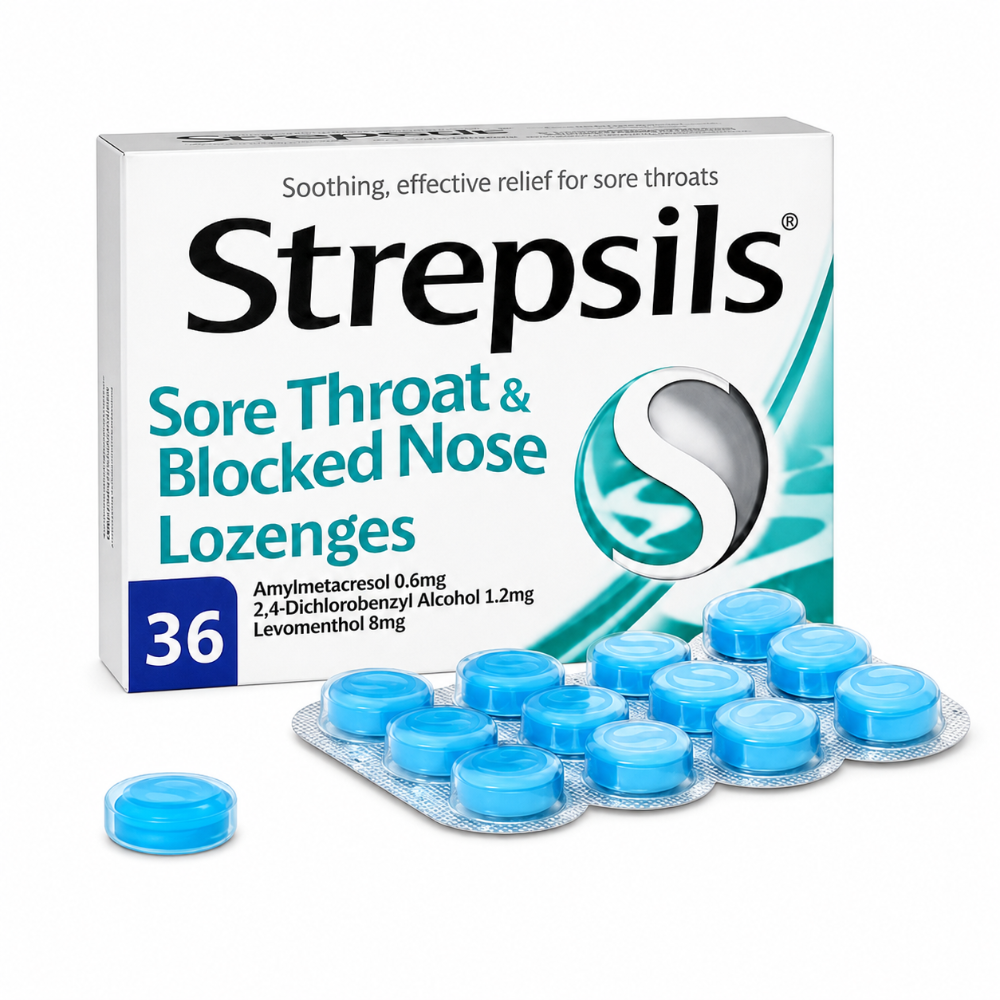 Strepsils Sore Throat & Blocked Nose Lozenges - 36 Pack