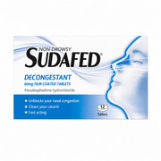 Sudafed Decongestant Tablets - 12 Tablets