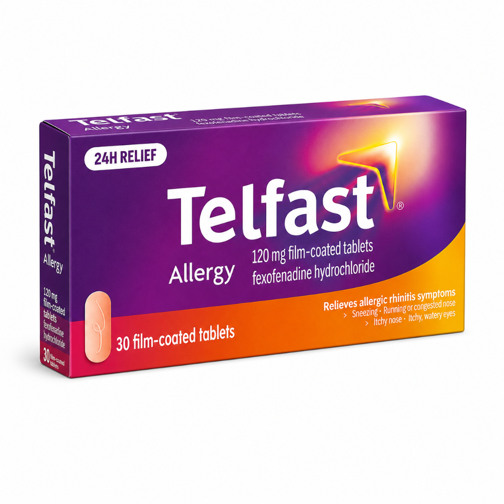 Telfast Allergy 120mg Fexofenadine Tablets - 30 Pack