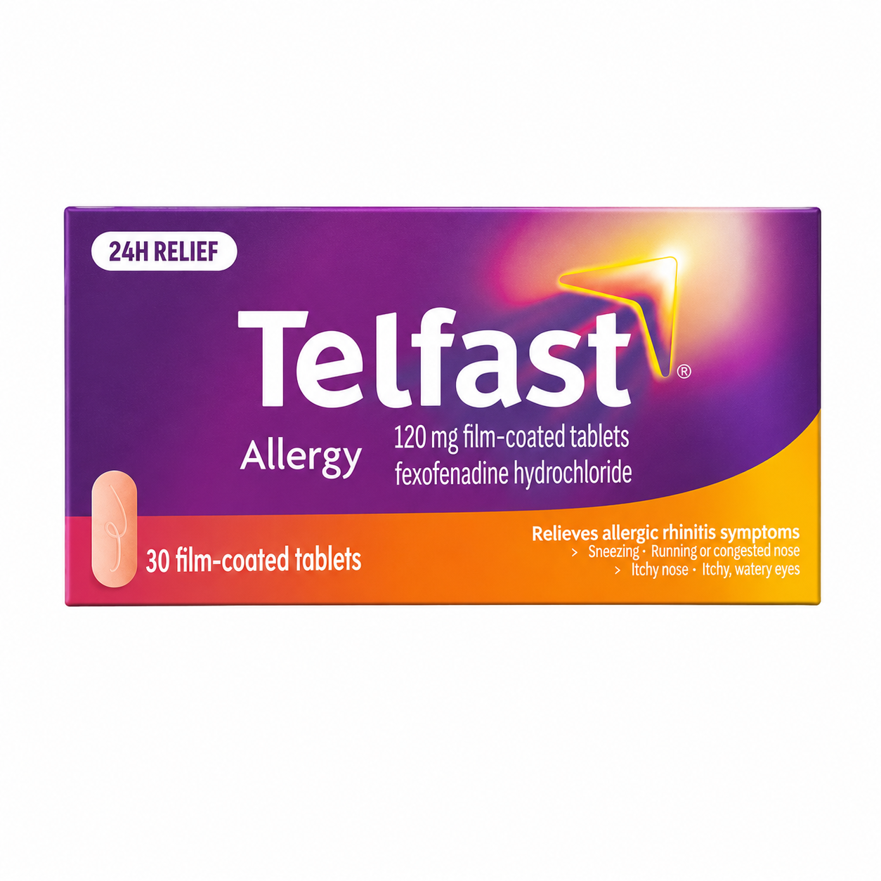 Telfast Allergy 120mg Fexofenadine Tablets - 30 Pack