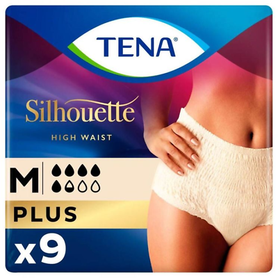 Tena Lady Silhouette High Waist Blanc Pants Discreet Medium - 9 Pack