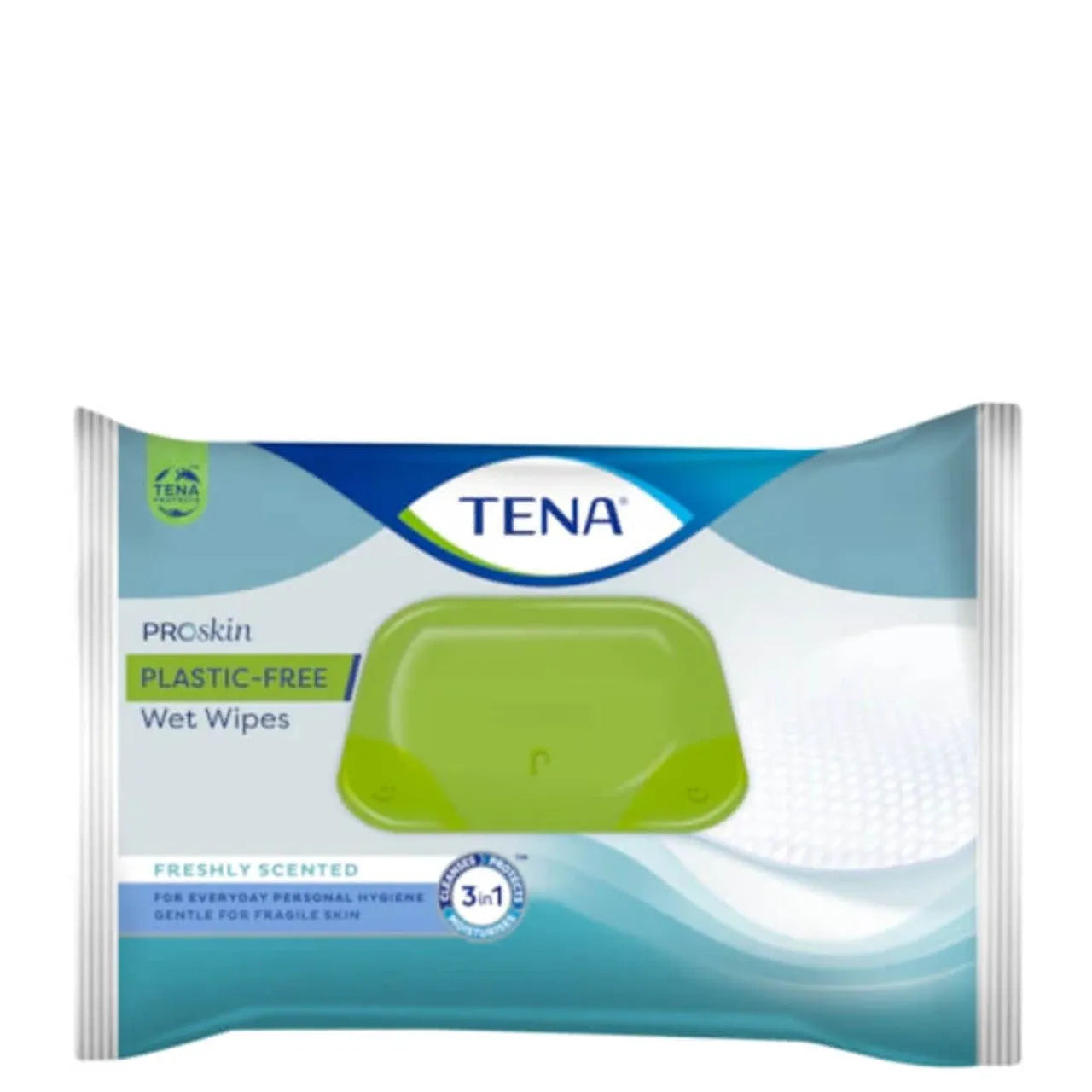 Tena 3 in 1 Wet Wipes - 48 Pack